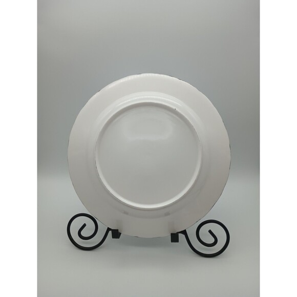 AUX AU PROVENCE Rooster Dinner Plate Charger Black French Country Toile - Picture 5 of 6